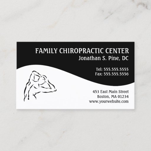 Customizable Modern Swirl Family Chiropractic Business Cards