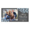 Modern Swirl Flourish Christmas Gray and Blue