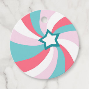 Modern Swirl HAPPY HOLIDAYS CUSTOM TO FROM Gift Favor Tags