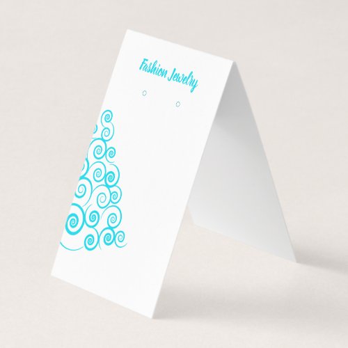 Modern Swirl Holiday Tree Tented Display Cards