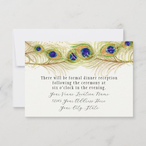 Modern Swirl Peacock Feathers Monogram Monogrammed Personalized Invite