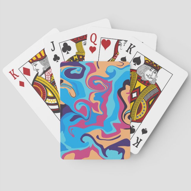 Modern Swirl Poker Cards (Back)