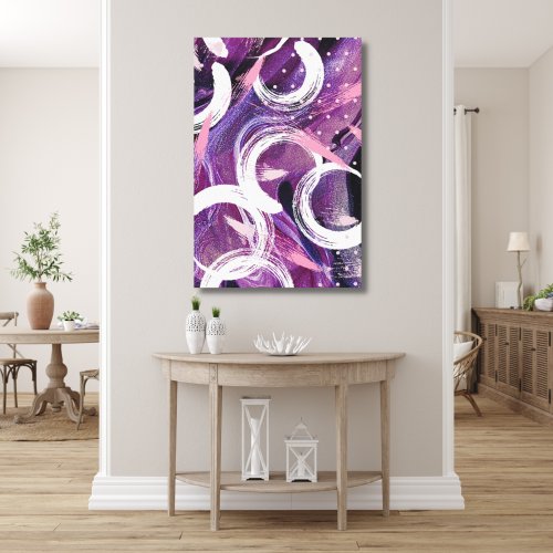 Modern Swirl Purple Haze Abstract 24x36 Canvas Print