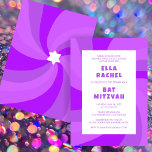 Modern Swirl Star of David Custom Bar Bat Mitzvah Invitation<br><div class="desc">Perfect card to announce a bat mitzvah, bar mitzvah or other Jewish celebration! Hand made art for you. FULLY CUSTOMIZABLE! Click on “Personalize” above to edit the text. Click "edit using design tool" to adjust the fonts, colors and placements and to delete the back side design if you prefer (I...</div>