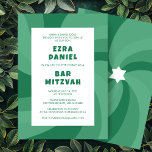 Modern Swirl Star of David Custom Bar Bat Mitzvah Invitation<br><div class="desc">Perfect card to announce a bat mitzvah, bar mitzvah or other Jewish celebration! Hand made art for you. FULLY CUSTOMIZABLE! Click on “Personalize” above to edit the text. Click "edit using design tool" to adjust the fonts, colors and placements and to delete the back side design if you prefer (I...</div>