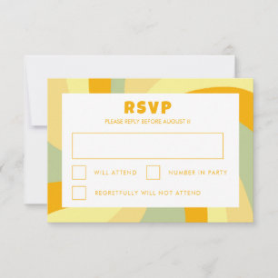 Modern Swirl Star of David Custom Bar Bat Mitzvah RSVP Card