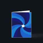 Modern Swirl Star of David Custom Bar Bat Mitzvah Thank You Card<br><div class="desc">Perfect thank you card to send after a bat mitzvah, bar mitzvah or other Jewish celebration! Hand made art for you. FULLY CUSTOMIZABLE! Click on “Personalize” above to edit the text. Click "edit using design tool" to adjust the fonts, colors and placements and to delete the inside design if you...</div>