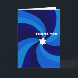 Modern Swirl Star of David Custom Bar Bat Mitzvah Thank You Card<br><div class="desc">Perfect thank you card to send after a bat mitzvah, bar mitzvah or other Jewish celebration! Hand made art for you. FULLY CUSTOMIZABLE! Click on “Personalize” above to edit the text. Click "edit using design tool" to adjust the fonts, colors and placements and to add an inside design if you...</div>