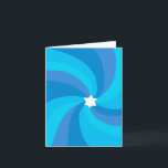 Modern Swirl Star of David Custom Bar Bat Mitzvah Thank You Card<br><div class="desc">Perfect thank you card to send after a bat mitzvah, bar mitzvah or other Jewish celebration! Hand made art for you. FULLY CUSTOMIZABLE! Click on “Personalize” above to edit the text. Click "edit using design tool" to adjust the fonts, colors and placements and to delete the inside design if you...</div>