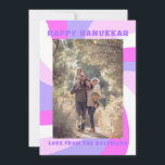 Modern Swirl Star of David HAPPY HANUKKAH CUSTOM Holiday Card<br><div class="desc">Perfect card to send for a Jewish celebration! Hand made art for you. FULLY CUSTOMIZABLE! Click on “Personalize” above to edit the text and add a photo. Click "edit using design tool" to adjust the fonts, colors and placements. Design is also available as digital download to send instantly and save...</div>