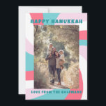 Modern Swirl Star of David HAPPY HANUKKAH CUSTOM Holiday Card<br><div class="desc">Perfect card to send for a Jewish celebration! Hand made art for you. FULLY CUSTOMIZABLE! Click on “Personalize” above to edit the text and add a photo. Click "edit using design tool" to adjust the fonts, colors and placements. Design is also available as digital download to send instantly and save...</div>