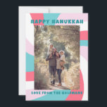 Modern Swirl Star of David HAPPY HANUKKAH CUSTOM Holiday Card<br><div class="desc">Perfect card to send for a Jewish celebration! Hand made art for you. FULLY CUSTOMIZABLE! Click on “Personalize” above to edit the text and add a photo. Click "edit using design tool" to adjust the fonts, colors and placements. Design is also available as digital download to send instantly and save...</div>