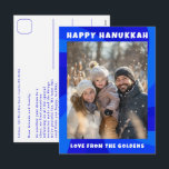 Modern Swirl Star of David HAPPY HANUKKAH CUSTOM Holiday Postcard<br><div class="desc">Perfect postcard to send for a Jewish celebration! Hand made art for you. FULLY CUSTOMIZABLE! Click on “Personalize” above to edit the text and add a photo. Click "edit using design tool" to adjust the fonts, colors and placements. Design is also available as digital download to send instantly and save...</div>