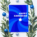 Modern Swirl Star of David HAPPY HANUKKAH HOLIDAY Card<br><div class="desc">Perfect card to send for a Jewish celebration! Hand made art for you. FULLY CUSTOMIZABLE! Click on “Personalize” above to edit the text. Click "edit using design tool" to adjust the fonts, colors and placements. Design is also available as digital download to send instantly and save on postage - as...</div>