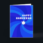 Modern Swirl Star of David HAPPY HANUKKAH HOLIDAY Card<br><div class="desc">Perfect card to send for a Jewish celebration! Hand made art for you. FULLY CUSTOMIZABLE! Click on “Personalize” above to edit the text. Click "edit using design tool" to adjust the fonts, colors and placements. Design is also available as digital download to send instantly and save on postage - as...</div>