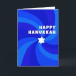 Modern Swirl Star of David HAPPY HANUKKAH HOLIDAY Card<br><div class="desc">Perfect card to send for a Jewish celebration! Hand made art for you. FULLY CUSTOMIZABLE! Click on “Personalize” above to edit the text. Click "edit using design tool" to adjust the fonts, colors and placements. Design is also available as digital download to send instantly and save on postage - as...</div>