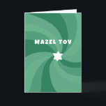 Modern Swirl Star of David MAZEL TOV Bar Mitzvah Card<br><div class="desc">Perfect congratulations card to send a bat mitzvah, bar mitzvah, wedding or other Jewish celebration! Hand made art for you. FULLY CUSTOMIZABLE! Click on “Personalize” above to edit the text. Click "edit using design tool" to adjust the fonts, colors and placements. Design is also available as digital download to send...</div>