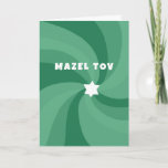 Modern Swirl Star of David MAZEL TOV Bar Mitzvah Card<br><div class="desc">Perfect congratulations card to send a bat mitzvah, bar mitzvah, wedding or other Jewish celebration! Hand made art for you. FULLY CUSTOMIZABLE! Click on “Personalize” above to edit the text. Click "edit using design tool" to adjust the fonts, colors and placements. Design is also available as digital download to send...</div>