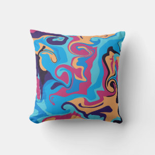 Modern Swirl Throw Pillow