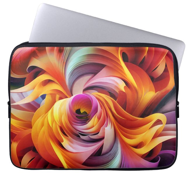  Modern  Swirling Shapes  Laptop Sleeve (Front)
