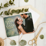 Modern Swirls | Custom Photo Save The Date Real Foil Invitation<br><div class="desc">Celebrate in style with these modern and very trendy wedding save the date cards. The design features real foil pressed trendy typography wording with a photo of your choice. This design is easy to personalize with your own photo and special event wording and your guests will be thrilled when they...</div>