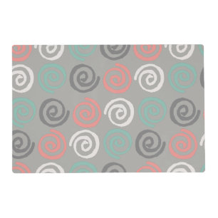 Modern Swirls Laminated Placemat
