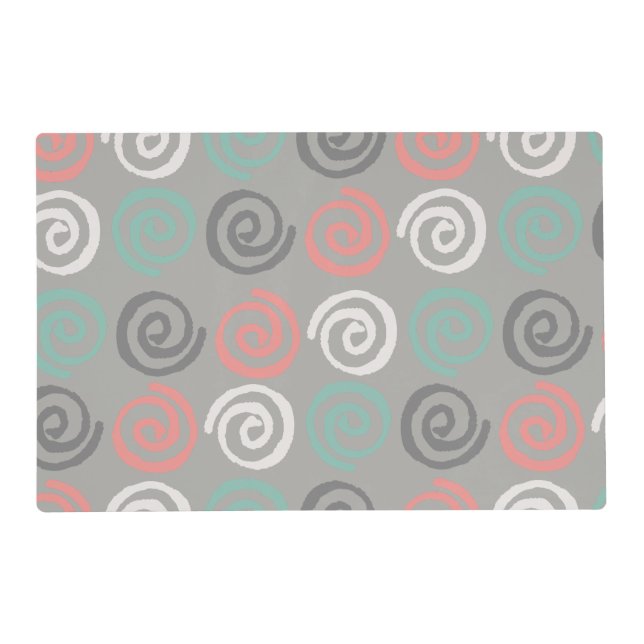 Modern Swirls Laminated Placemat (Front)