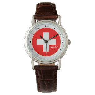 Modern Swiss Flag fashion, Switzerland trendy Watch