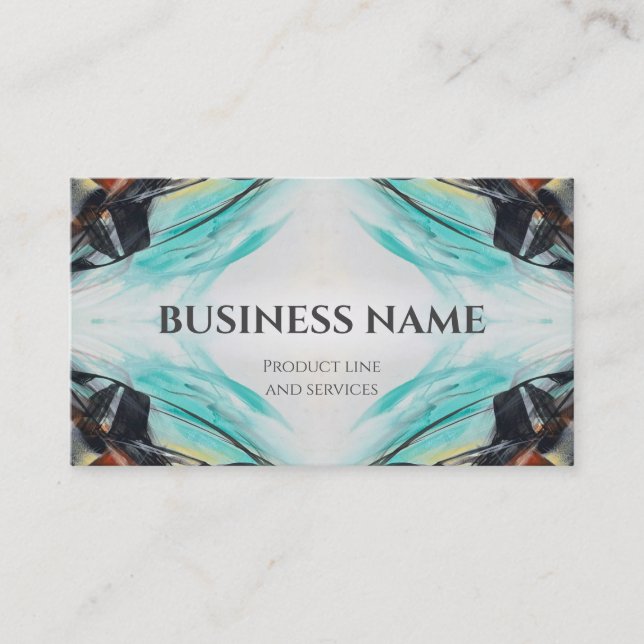 Modern symmetrical design business card  (Front)