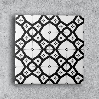 Modern Symmetrical Geometric Black and White 