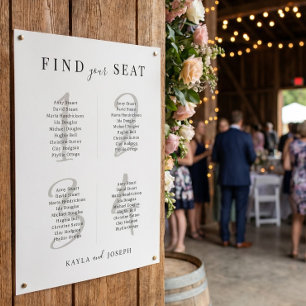 Modern Table 4 Seating Chart For Wedding Board