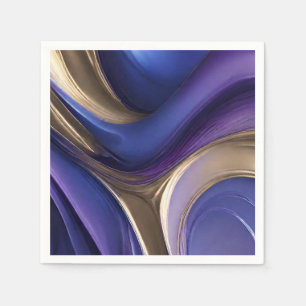 Modern Table Decor-Blue Purple and Gold Napkins