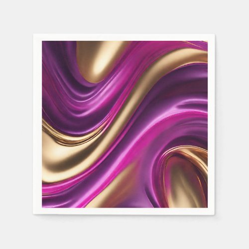 Modern Table Decor_Fuchsia Purple and Gold_ Napkins