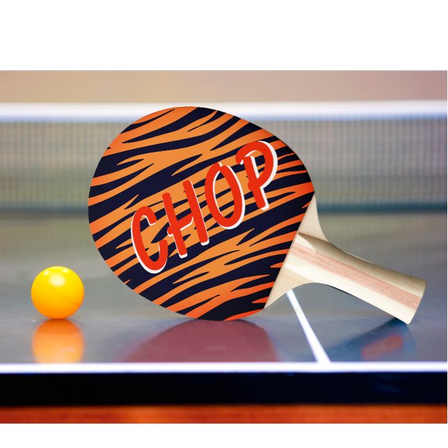 Modern Table Tennis Smash Black Orange Stripe  Ping Pong Paddle (personalized ping pong paddle)