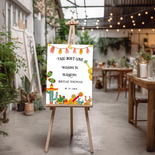 Modern Taco Bout Love Bridal Shower Party Welcome Foam Board