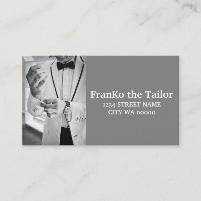 Modern Tailoring Tailor Alterations Card (Front)