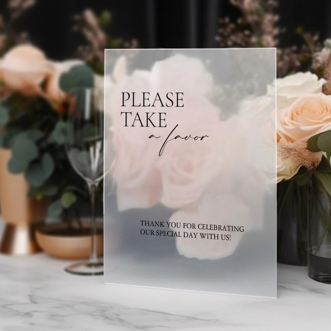 Modern Take a Favor Mirror Decal Sign Script (Creator Uploaded)