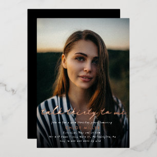Modern Talk Thirty to Me Script 30th Birthday Foil Invitation