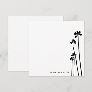 Modern Tall Palm Trees Exotic Tropical Island Note Card