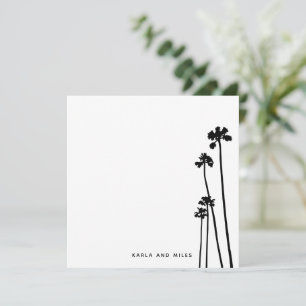 Modern Tall Palm Trees Exotic Tropical Island Note Card