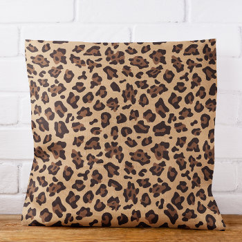 Modern Tan And Brown Leopard Spot Outdoor Pillow by annaleeblysse at Zazzle