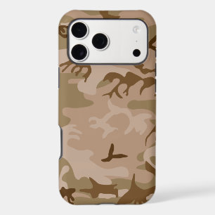 Modern Tan Green Desert Military Camo Camouflage iPhone 17 Pro Max Case