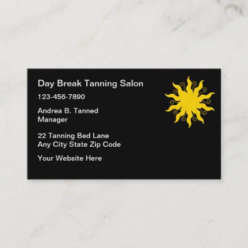 Modern Tanning Salon Business Cards