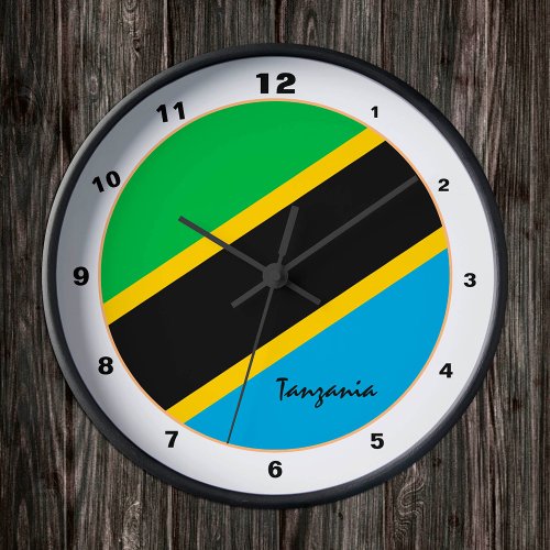 Modern Tanzania Flag Tanzania Home  design Clock