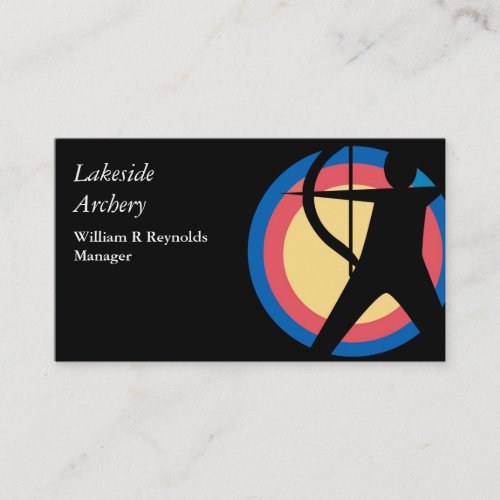 Modern Target Archery Business Card