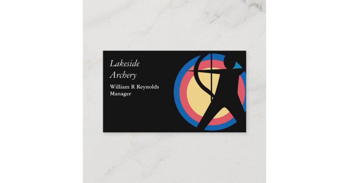 Modern Target Archery Business Card Zazzle
