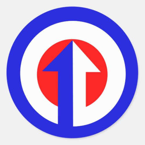 Modern Target  Arrow Classic Round Sticker