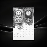 Modern Tarot Card Black & White Designer Calendar<br><div class="desc">Adorn your wall with this beautiful,  smokey,  dark romantic Tarot Card Calendar.  Featuring stunning black and white line drawing sketches of all your favourite tarot cards. Intricate,  monotone,  secretive,  seductive,  powerful.</div>