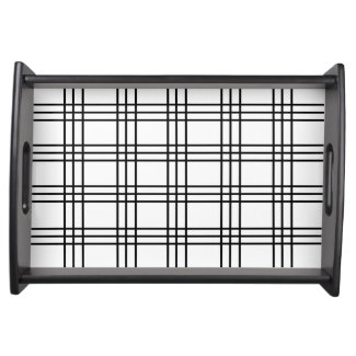 Modern Tartan Black and White Plaid