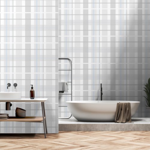 Modern Tartan Pastel Gray Pattern Wallpaper